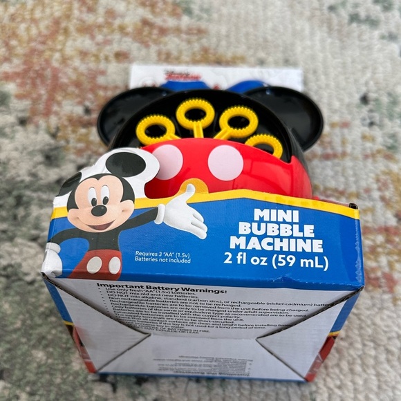 New Disney Junior Mickey Mouse Mini Bubble Machine & Bubbles kids - Picture 5 of 10